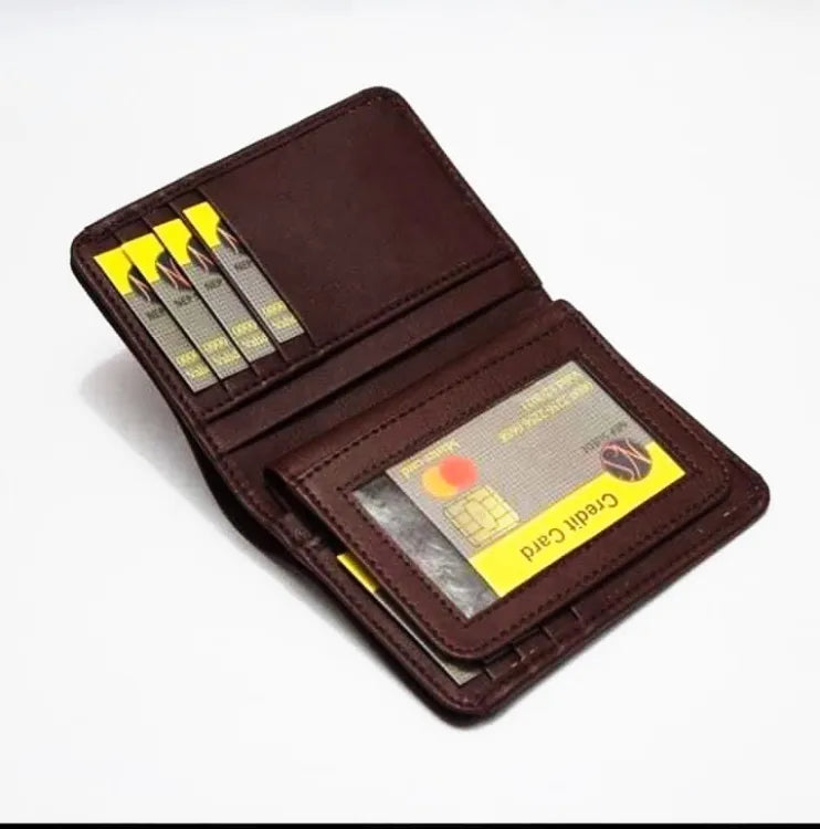 Leather Wallet Bill Book & License Holder Purse
